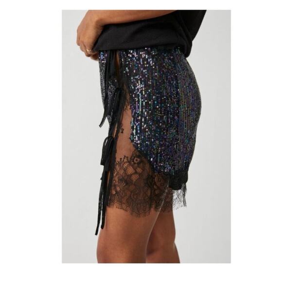 NWT Free people gold ush slip black combo size small - Picture 2 of 9